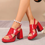 2026 Summer Retro High Heel Sandals - Back Buckle Straps for A Casual and Stylish Date-Wear Women's Shoes