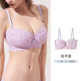 Full Bust French Lace Bralette Wireless Support for Women Plus Size Full Coverage T-Shirt Bra Anti Sagging Comfort MOYISU Sexy