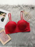 Women's sexy sequin bra with steel rims gathered push up straps adjustable close fitting underwear L2538