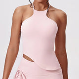 Tennis Suit Set Yoga Set Casual Outdoor Bra Golf Short Skirt Anti-light Running Pocket Fitness Suit Breathable Sports Tank Top