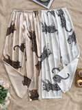 2 Pcs Leopard Women's Prints Loose Fit Pants with Elastic Waist Comfortable Lounge and Casual Wear for Ladies