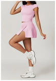 New Yoga Short Skirt Women Summer Comfortable Slit Yoga Skirt Fitness Outdoor Riding Skirt Anti-voyeur Sports Skirt High Quality
