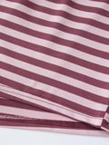 Women's Summer Striped Short Outfits Casual Stylish Short Sleeve Tee Tops and Shorts 2 Pcs Sets Daily Casual Sporty Loungewear