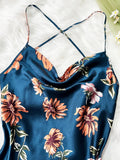 Summer Women's Floral Print Sexy Halter Dress Sexy Elegant Dresses Short And comfortable Women's Skirt For Party or Home