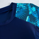 2026 Short Sleeves Tankini 2 Pieces Swimwear Female Printed Swimsuit Women Bathers Bathing Swimming Swim Suit Beachwear