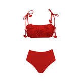 New Bandage Stripes Brazilian Bikini Swimwear Women's Swimsuit Two Piece Set Female Sexy Lace up Mujer Beachwear Summer
