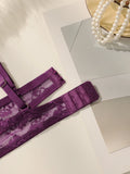 Beautiful fashionable colored strip steel support underwear thin lace semi transparent women's underwear sexy Lingerie HR2635