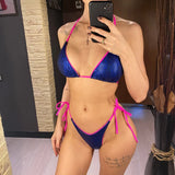 Sexy Leopard Printed Halter Brazilian Bikini Women Swimwear Female Swimsuit Two-Piece Bikini Set Bather Bathing Suit Swim V3681