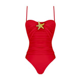 Women One Piece Swimsuit Holiday Female Retro Swimwear Beach Dress Luxury Bikini Designer Bathing Suit Backless Black Surf Wear
