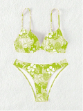 Strappy Underwire Bikinis 2025 Printed Floral Swimwear Female Sexy Swimsuit Women Bathers Bathing Swimming Swim Suit Beachwear