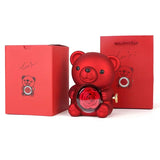 Teddy Bear Rose Gift Box, Jewelry Box with Hidden Space for Ring or Earrings,Jewellery Not Included,for Mother's Day,Anniversary
