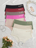 8pcs/Set Women Seamless High Waist Panties Letter Underwear Comfortable Stretchy Female Briefs