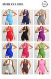 Women Yoga V Backless Jumpsuit Workout Bodysuit Sleeveless Gym Bodycon Sportswear Fitness Yoga Suit One Piece Outfit