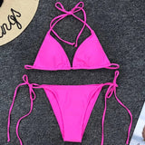Sexy Neon Extreme Mini Micro String Bikini 2025 Women Swimsuit Female Swimwear Two-Piece Bikini Set Bathing Suit Swim Beach Wear