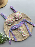 2025 New Bikini European and American Sexy Bikini Floral Split Women's Swimsuit Swimming Suit for Women Maillot De Bain