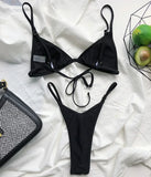 Extreme Mini Micro String Tiny Bikini Female Swimsuit Women Thong Swimwear Two-pieces Bikini Set Triangle Bathing Suit Swim Lady