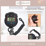 Classic Professional Digital Stopwatch Handheld LCD Display with Lanyard High Precision Sports Timer Kitchen Countdown Timer