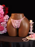 1Pcs Women Lace Beading Panties Ladies Erotict Crotchless Thongs G-string Lingerie Sexy Underwear Crotch-Pearls Ornament Briefs