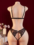 New Sexy Lingerie Women Open Bra Crotchless Sex Underwear Porn Babydoll Dress Hot Lace Sexiest Bodysuit Female Erotic Costume