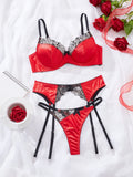 Toucheart Sexy Underwear Lace Patchwork Sissy Slim High Waisted Women Interesting Gather Together Charming Lingerie Intimate Set