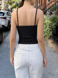 Summer casual camisole top polka dot camisole can be worn as a base layer