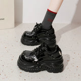 2026 Chunky Platform Punk Sneakers Women Belt Decor Lace Up Thick Bottom Vulcanized Shoes Woman Heighten Rivets Goth Shoes Mujer