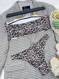 2026 New Sexy Bikini Bandeau Women Swimwear Swimsuit Pleated Ruffle Leopard Bikinis Set Bathing Suit Beach Bikini Female Push Up