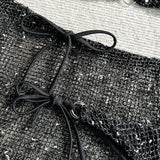With Fishnet Sarong Skirt Halter Micro Bikini Women Swimwear Female Swimsuit Three-pieces Bikini Set Bathing Suit Swim Beachwear