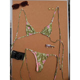 Micro Bikinis 2025 Push Up Swimsuit For Women Sexy Swimwear Brazilian Bikini Set Floral Print Biquini Swimsuit Summer Beachwear