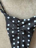 Sexy Black Polka Dot Print Bikini Set Women Pearls Push Up Bra Thong Swimwear 2026 Summer Bathing Suit Holiday Micro Swimsuit