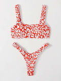 sexy micro bikini 2026 women orange leopard print push up padded thong swimsuit female cut out bathing suit swimwear biquini