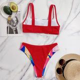 2026 Sexy Bikini Women Push Up Swimwear Swimsuit High Waist Multicolor Patchwork Bikinis Set Bathing Suit Beach Bikini Female