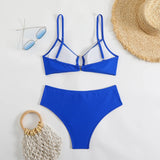 2025 U-wire Bikini Women Sexy Strappy Swimwear Female Solid Swimsuit Bathers Bathing Swimming Swim Suit Beachwear