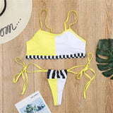 2026 Sexy Bikini Women Swimwear Swimsuit Push Up Striped Patchwork Bikini Set Bathing Suit Beach Bikini Female Biquinis Feminino