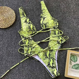 Deep V Neck Wrap Around High Cut Women Swimwear One Piece Swimsuit Female Monikini Tummy Cut Out Bathing Suit Swim Beach Wear