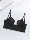 Sexy gathering U-shaped large backless underwear invisible back bra a variety of ways to wear halter bra