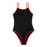 2026 One Piece Swimsuit Solid High Cut Swimwear Women Bathing Suit Female Swimming Summer Beachwear Bodysuit