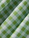 Women's Summer Mini Skirts Elastic Band Bubble Plaid Print Skirt for Daily, Travel, Parties