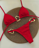 Sexy Halter Micro Bikini 2025 Women Swimsuit Solid Swimwear Thong Bikinis Set Brazilian Beach Wear Bathing Suit Biquini Female