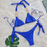 DEKA Sexy Crystal Diamond Swimwear Rhinestone Bikini Set Women Luxury Black Push Up Bandage Thong Swimsuit Beach Bathing Suit