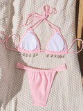 2025 Halter Luxury Rhinestone Diamond Bikini Female Swimsuit Women Swimwear Two-pieces Bikini Set Bather Bathing Suit Swim Lady