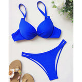 Sexy Underwired Bra Cup High Leg Cut Bikini Women Swimwear Female Swimsuit Two-Pieces Bikini Set Bather Bathing Suit Swim V3151