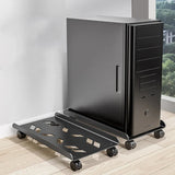 Mobile CPU Stand, Steel PC Tower Stand CPU Holder with Rolling Caster Wheels, Computer Tower Stand Fits Most PC for Home Office