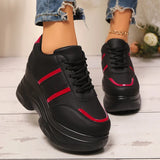 Chunky Platform Sports Sneakers Women Fashion Lace Up Thick Bottom Vulcanized Shoes Woman Plus Size 42 Non Slip Sport Shoes
