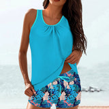 2026 Pinted Floral Tankini Two Pieces Swimsuit Women Vintage Swimwear Female Bathers Bathing Swimming Swim Suit Beachwear