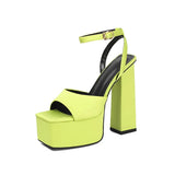 NASBAVI 2025 Women's Summer New Style Super High Heels Waterproof Terrace Trendy Glitter T-Stage Fashion Sandals Wedding Sandals