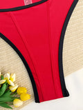 sexy patchwork mini bikinis sets two pieces swimsuit thong swimsuit Swimwear Biquini conjunto de bikini tankini beachwear