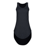 Women's Summer Dresses Casual Women Summer Plus Size Tank Dresses Solid Color Mini Dress U Neck Cotton Women Bridal Shower Dress