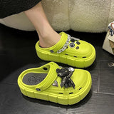 Summer Women Slippers Platform Clogs Outdoor Garden Shoes Female Pool Sandals Bathroom Flip Flops Mules Ladies Beach Slides