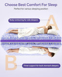 Dual-Layer Memory Foam Mattress Topper With Cooling Gel Pillow Top